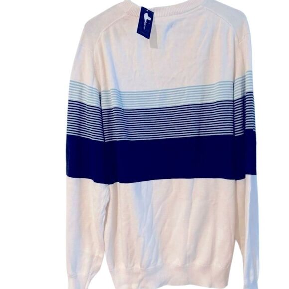 Club Room Men's Striped Sweater Winter Ivory White pullover - Picture 7 of 10